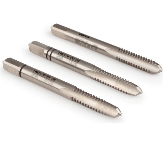 Изображение товара Ручные метчики GSR M5х0,8 HSSE DIN352 6H набор 3 шт для глухих и сквозных отверстий  B00107170