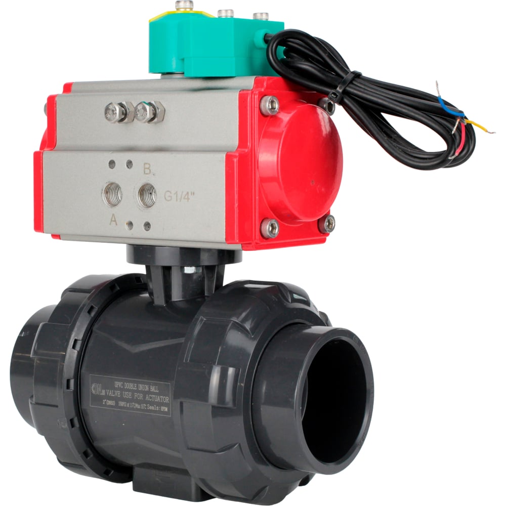 Изображение товара Кран шаровой НПВХ-НПВХ-E-FP-GRM-ISO Ду15 Ру10