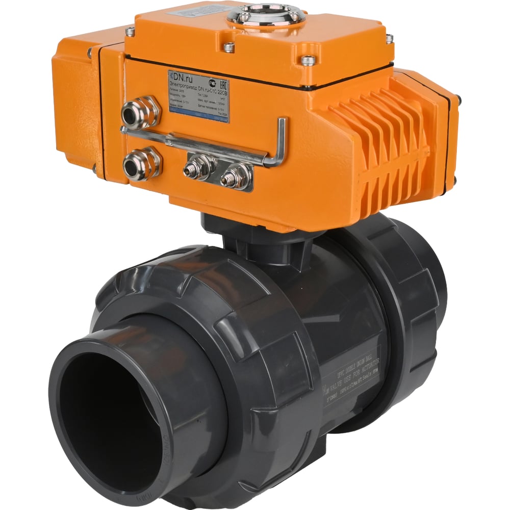 Изображение товара Кран шаровой НПВХ-НПВХ-E-FP-GRM-ISO Ду15 с электроприводом Dar D160-66356