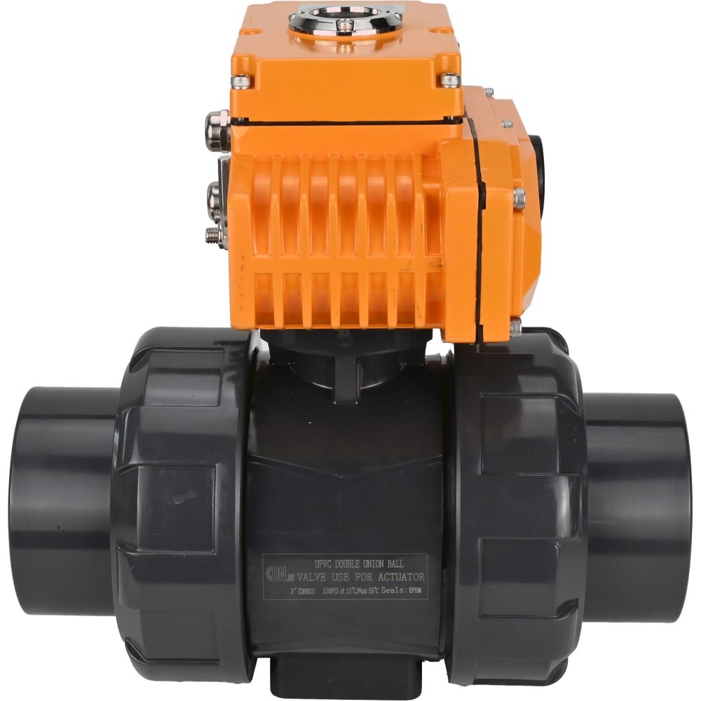 Изображение товара Кран шаровой НПВХ-НПВХ с электроприводом Ду20 Ру10 DN.ru 220В Dar