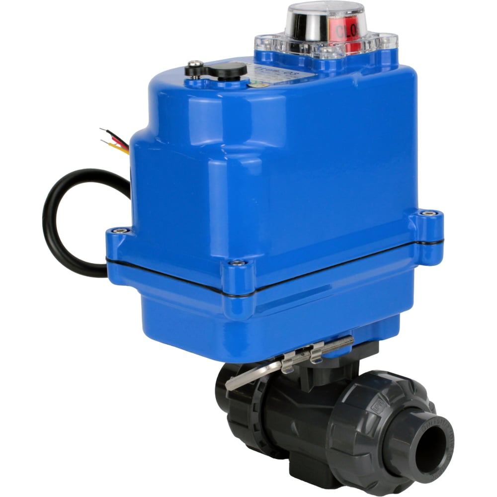 Изображение товара Кран шаровой НПВХ с электроприводом Ду15 Ру10 DN.ru 12В