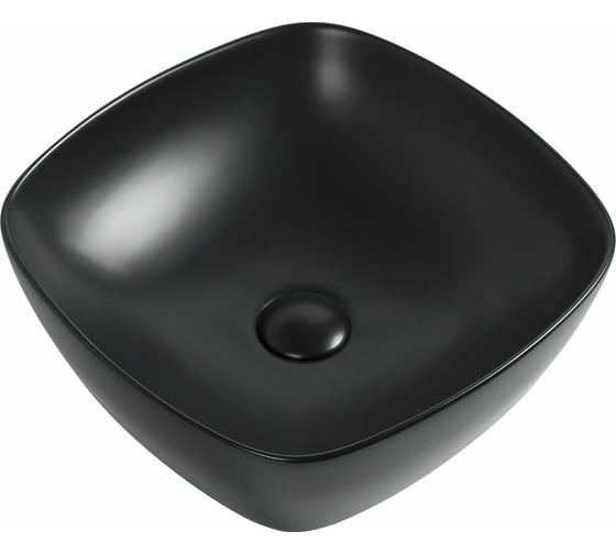 Изображение товара Керамическая накладная раковина Aquanet TREND-1-MB 400х400х140, черный матовый 00273684