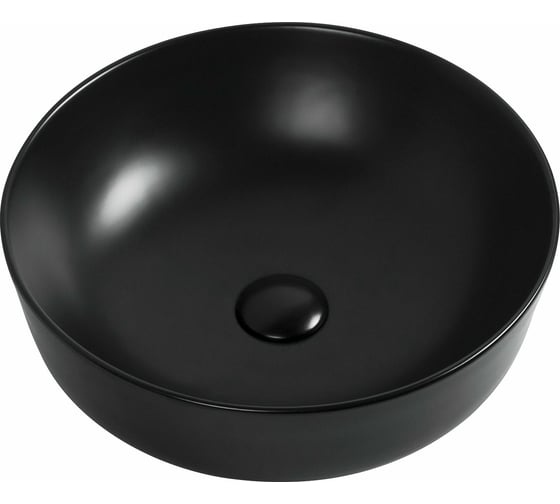 Изображение товара Керамическая накладная раковина Aquanet MOON-1-MB 415х415х135, черный матовый 00245827