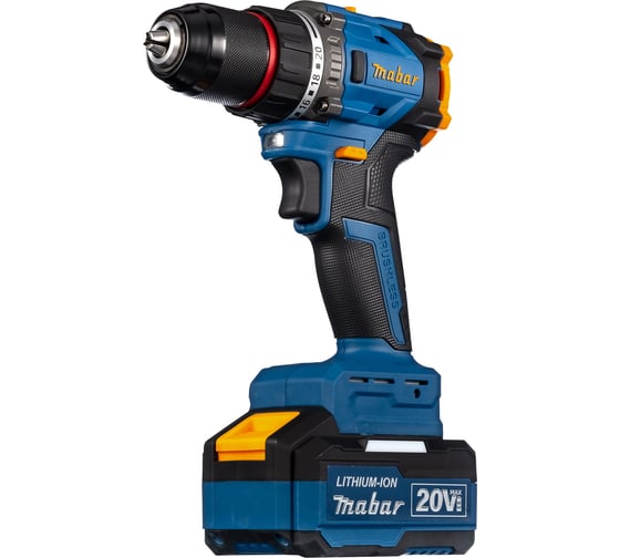 Изображение товара Аккумуляторная бесщёточная MABAR Дрель-Шуруповёрт УДАРНАЯ, ( модели ) , 1*6 new 8013-МК-4. 0АН