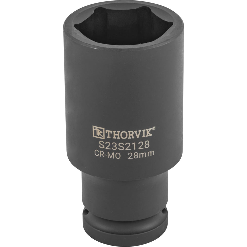 Изображение товара Головка торцевая ударная глубокая Thorvik S23S2128 28 мм 1/2DR CrMo профессиональный инструмент