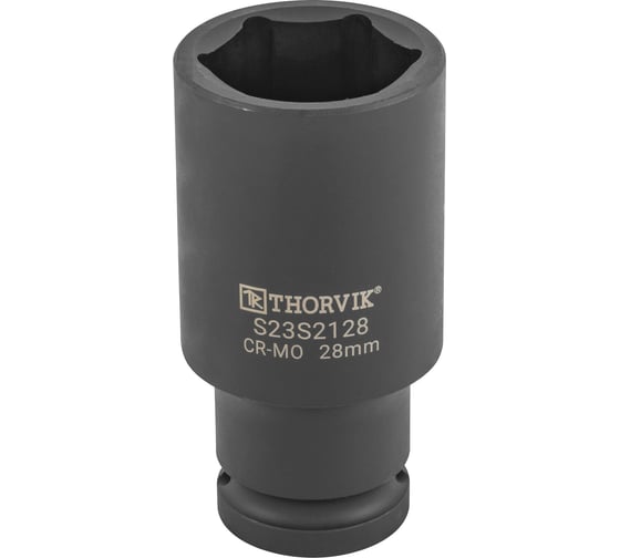Изображение товара Головка торцевая ударная глубокая Thorvik S23S2128 28 мм, 1/2DR 054438