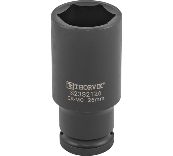 Изображение товара Головка торцевая ударная глубокая Thorvik S23S2126 26 мм, 1/2DR 054436