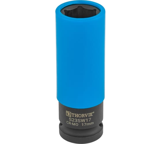 Изображение товара Головка торцевая ударная удлиненная тонкостенная Thorvik S23SW17 для легкосплавных колесных дисков, 17 мм, 1/2DR 054461