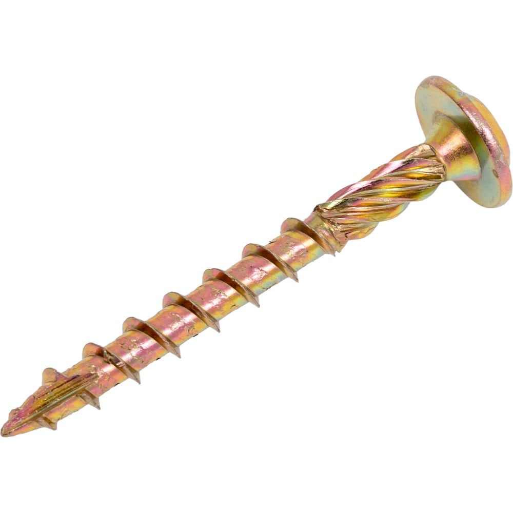 Изображение товара Саморез по дереву HIMTEX желтый 5x45 мм, 250 шт., Torx 25, с пресс-шайбой