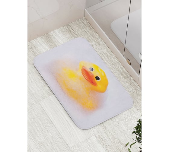Изображение товара Коврик противоскользящий JoyArty "Уточка в пене" для ванной, сауны, бассейна, bath_6863