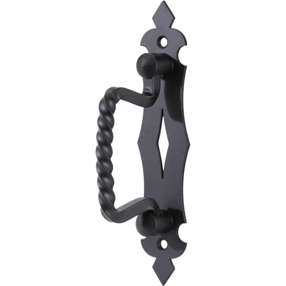 Изображение товара Ручка-скоба откидная Домарт Готика 185 мм черная для входных дверей