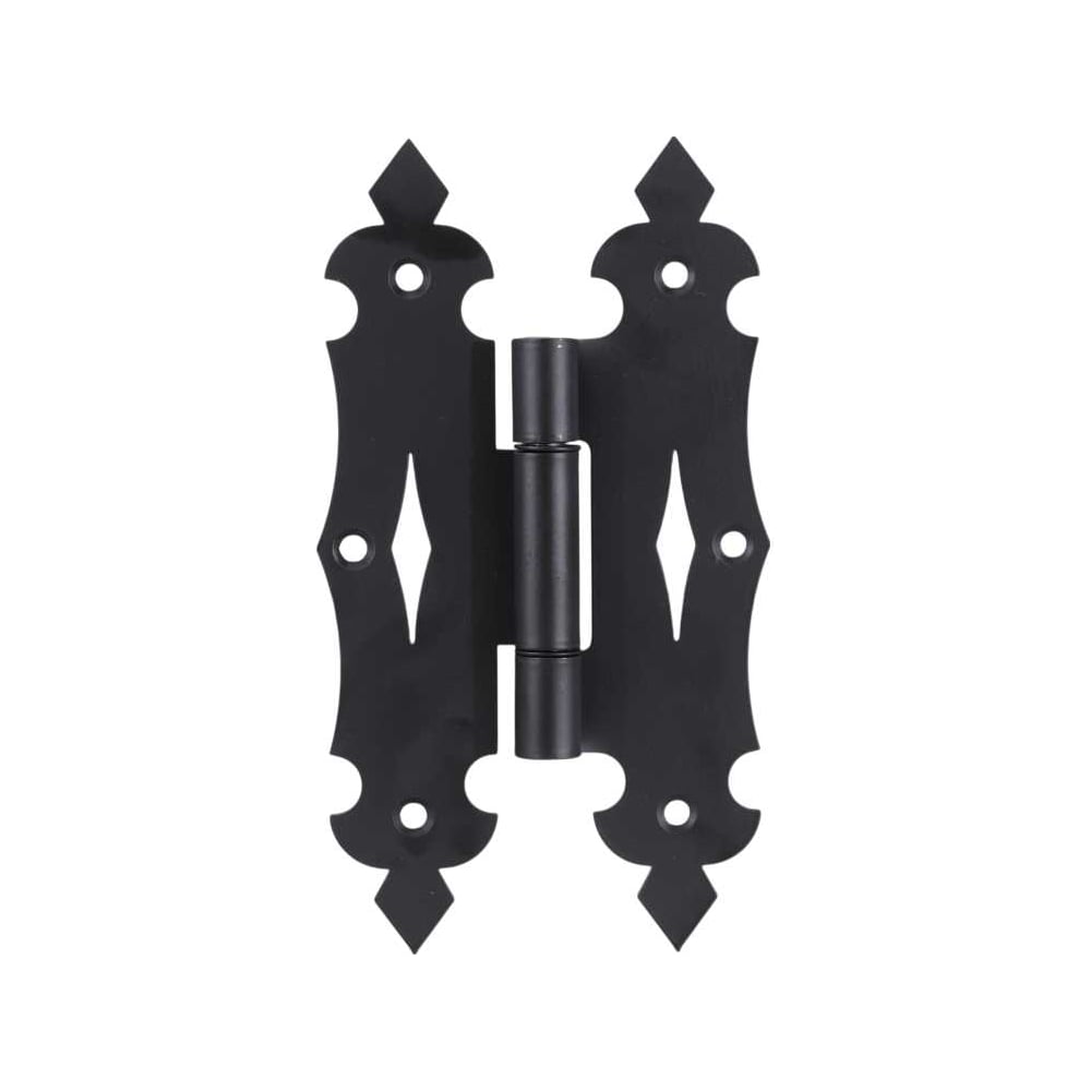 Изображение товара Петля фигурная Домарт Готика 190x105 черная накладная для двери