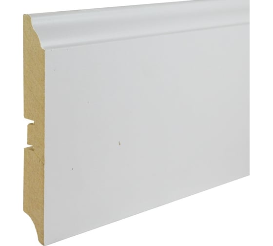 Изображение товара Плинтус МДФ GRACE Смартпрофайл Пеинт 120B (120 мм, 2,4 м, белый под покраску) УТ000024566
