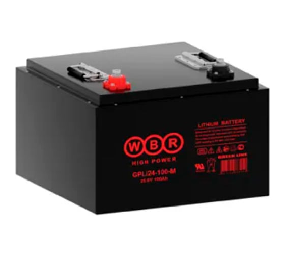 Изображение товара Аккумуляторная батарея литиевая WBR LiFePO4 GPLi24-100-M 24В 100Ач УТ-00002429