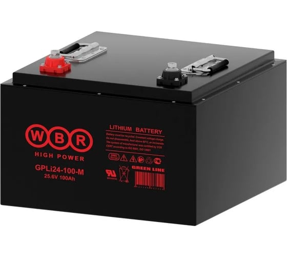 Изображение товара Аккумуляторная батарея литиевая WBR LiFePO4 GPLi24.0V-100 25,6В 100 Ач УТ-00001301