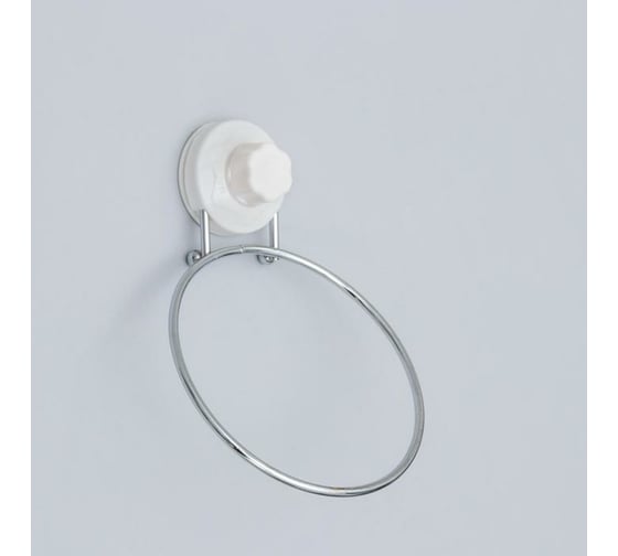 Изображение товара Держатель для полотенца Доляна на вакуумной присоске, 20х15х4.5 см 0274 761605