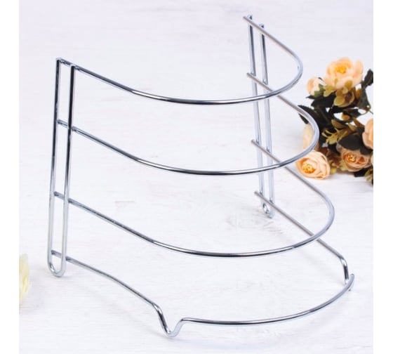 Изображение товара Подставка для сковород Доляна 24х27х26 см, хром 2813037