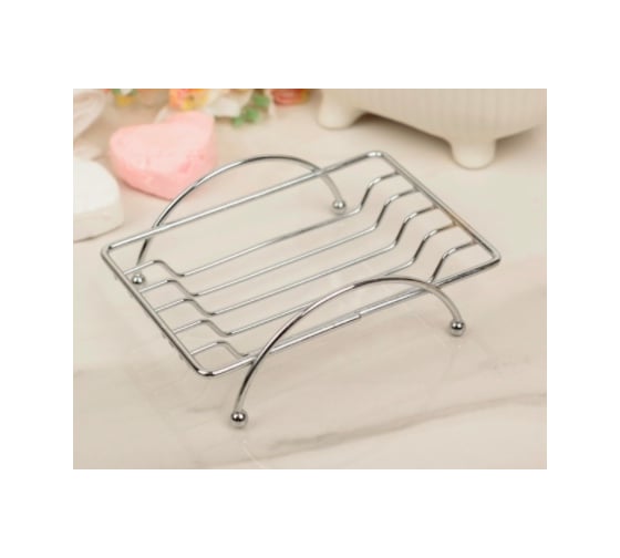 Изображение товара Мыльница Доляна прямоугольная, на ножках 647823