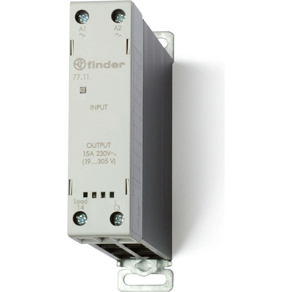 Твердотельное модульное реле Finder реле напряжения модульное меандр ркн 3 15 15 7860310 33945 230 400 в 5 а тип ac 1p