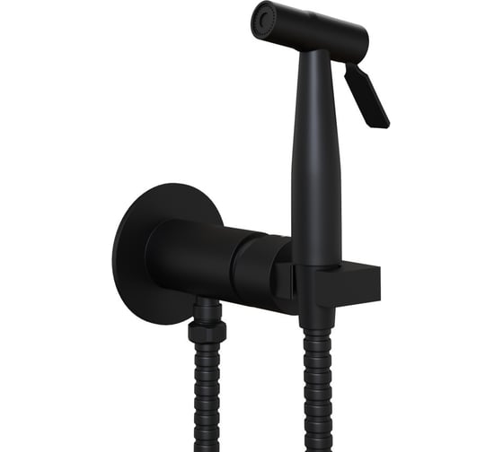 Изображение товара Смеситель с гигиеническим душем Paini круглый Castello Round встраиваемый, метал, черный CAYO442R 61252