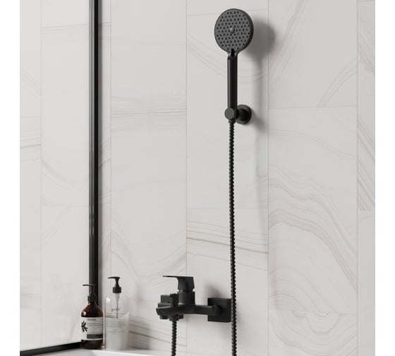 Изображение товара Душевая лейка Paini Torino 110 мм, 3 режима, чёрный TRYO155F3D110 61730