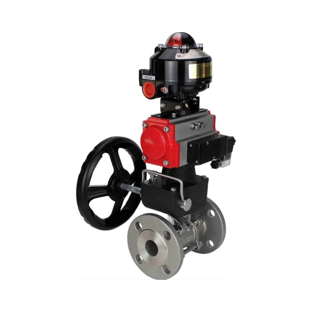 Изображение товара Кран шаровой DN ru316-316-FP-F-ISO-H Ду65 Ру40 пневмопривод разборный