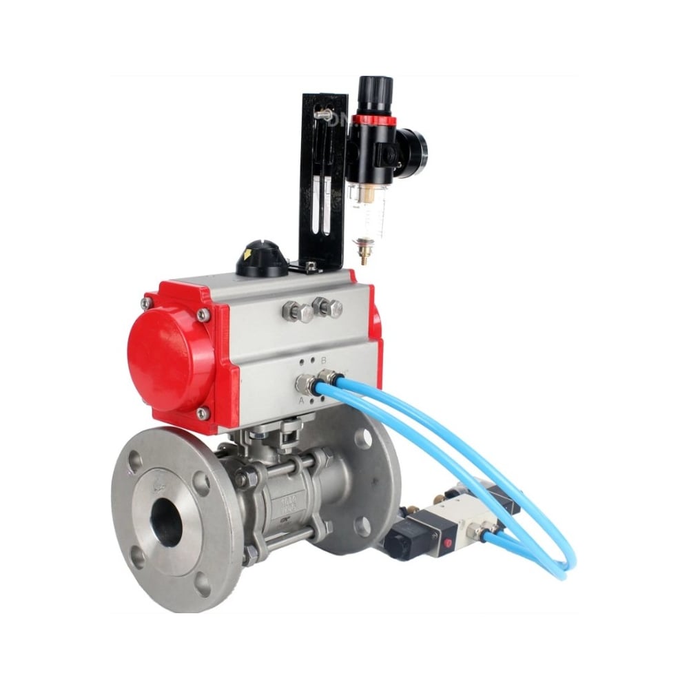 Изображение товара Кран шаровой DN.ru316-316-FP-F-ISO-H Ду65 с пневмоприводом и фланцевым соединением Изображение товара Кран шаровой DN.ru316-316-FP-F-ISO-H Ду65 с пневмоприводом и фланцевым соединением