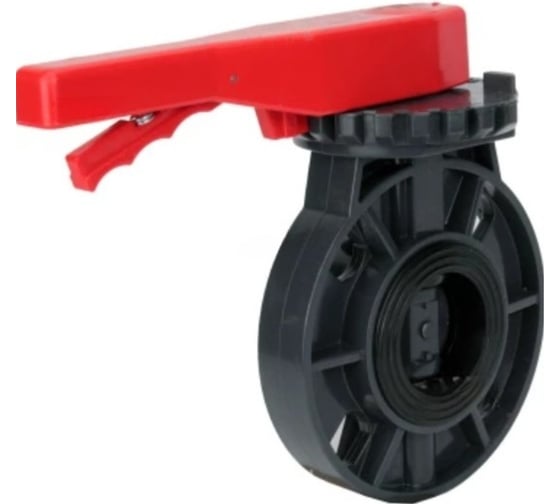 Изображение товара Затвор дисковый DN.ru поворотный НПВХ-НПВХ-E-2W-Fb-H Дн200 Ру10, рукоятка D050-82877