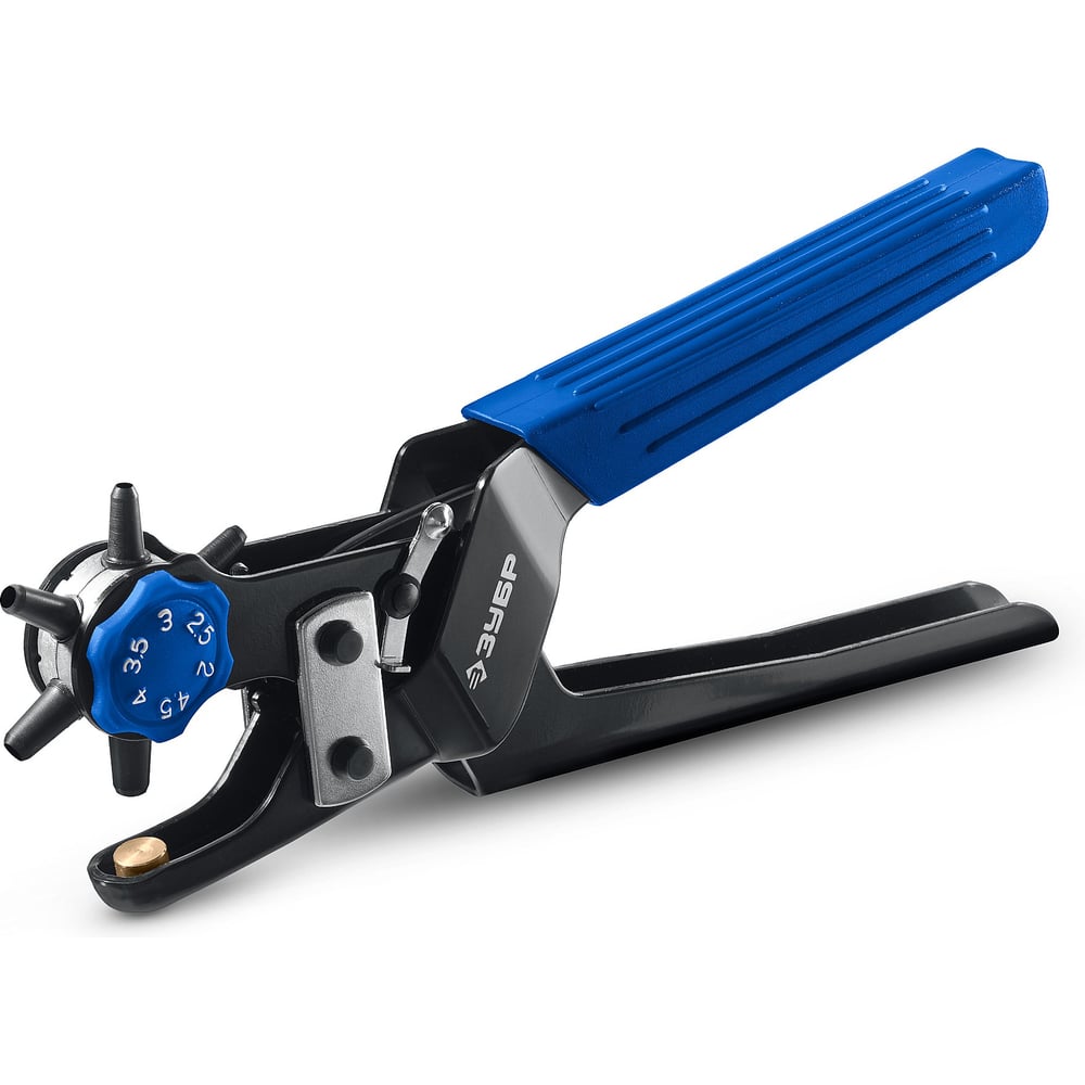 Изображение товара Дырокол револьверный ЗУБР 2-4.5 мм профессиональный для кожи