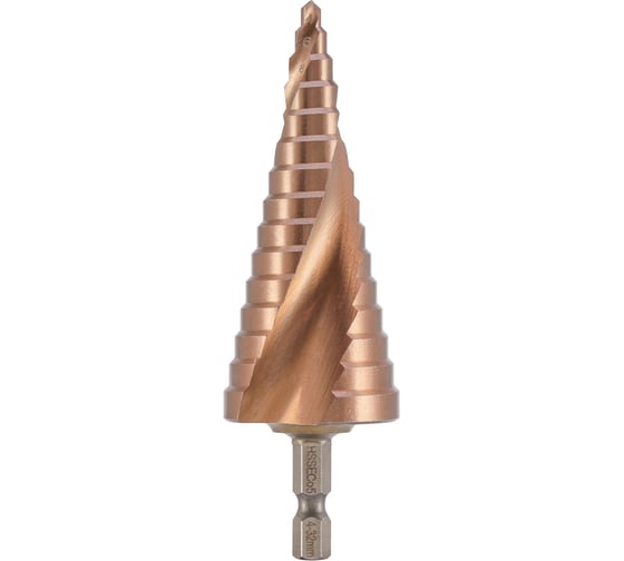 Изображение товара Сверло ступенчатое спиральное H-Tools 4-32мм HSSE-Co5 15ступ. HEX1/4 101052EHT