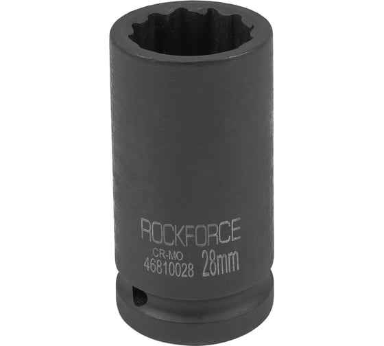 Изображение товара Головка ударная глубокая 12-гранная Rockforce 28 мм, 3/4DR RF-46810028(59036)