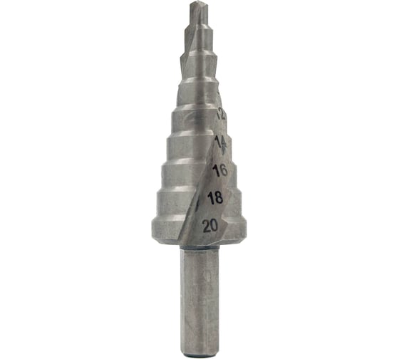 Изображение товара Сверло по металлу ступенчатое SKOLE (SS3) сталь М2 4-20мм витое 1шт/уп SS3-4-20V