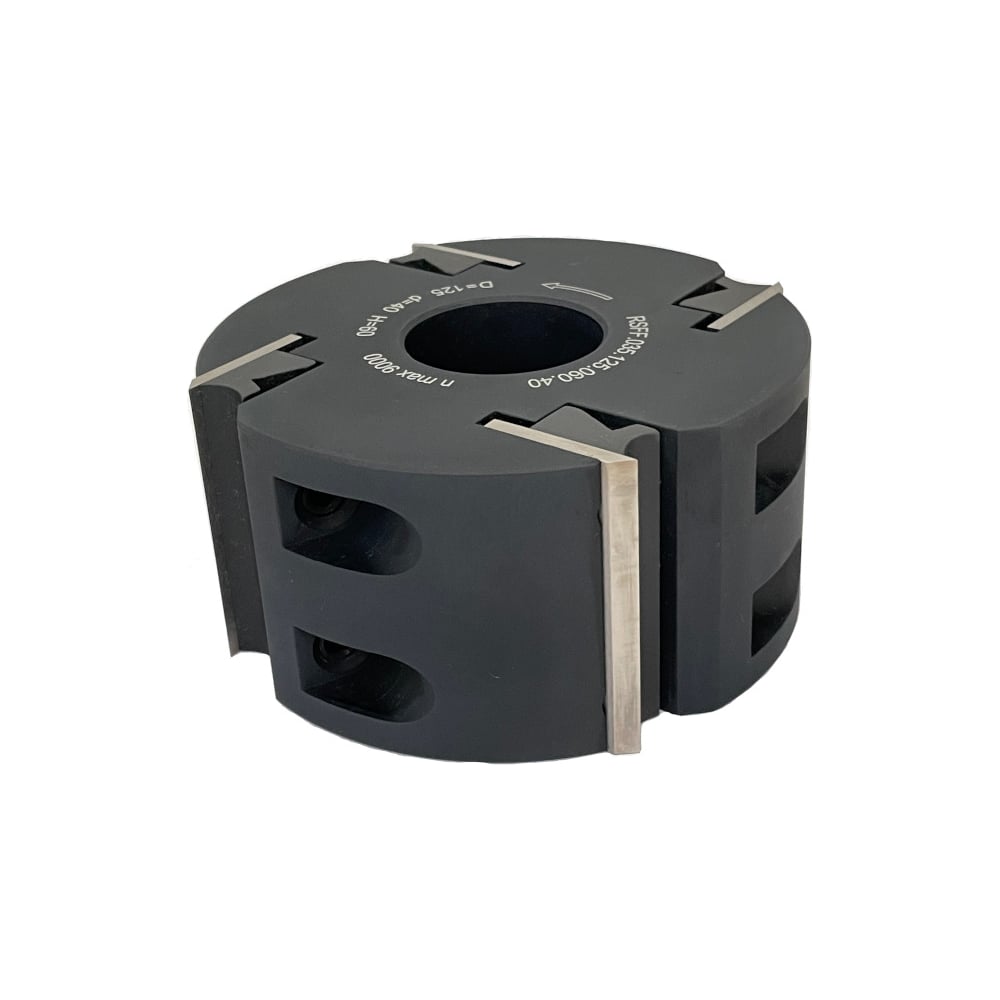 Изображение товара Фреза строгальная РеСоурс облегчённая диаметр 125 мм высота 60 мм сменные ножи RSFF.035.125.060.40