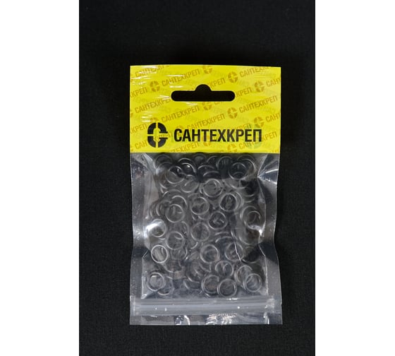Изображение товара Кольцо штока кран-буксы Сантехкреп 8x12 мм. комплект 2 пакета по 100шт 2.15.2._2