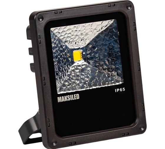 Изображение товара Светодиодный прожектор MAKSILED 10Вт, 900лм, IP65, 4000~5000К, черный, 179х133х57мм ML-FL-FIN-10W