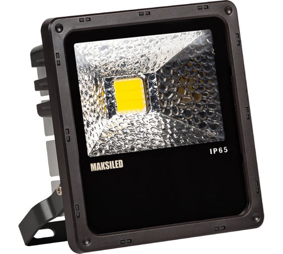 Изображение товара Светодиодный прожектор MAKSILED 20Вт, 1500лм, IP65, 4000~5000К, черный, 201х166х77мм ML-FL-FIN-20W