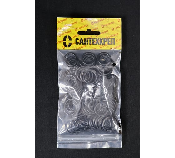 Изображение товара Кольцо импортного смесителя Сантехкреп (плоский излив 14x18 мм) комплект 2 пакета по 100шт 2.15.9._2