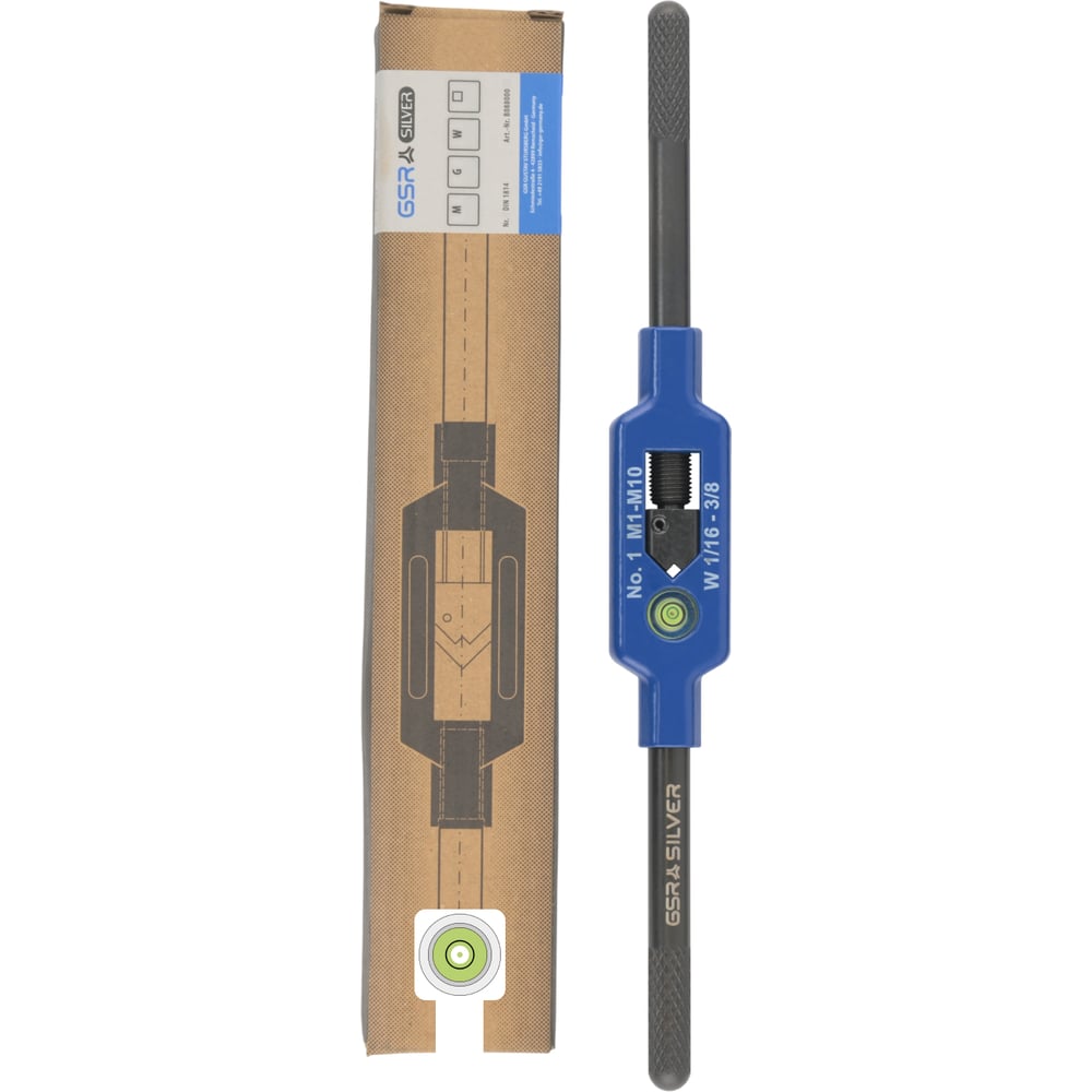 Изображение товара Метчикодержатель GSR N 1 стальной M1-М10 Silver с уровнем B08802030