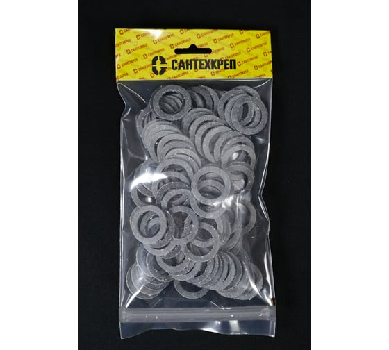 Изображение товара Паронитовая прокладка Сантехкреп 1 (19x30 мм) комплект 2 пакета по 100шт 2.9.6._2