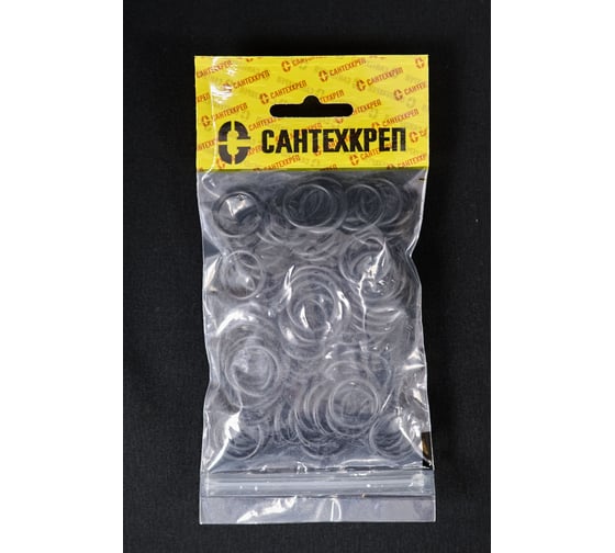 Изображение товара Кольцо импортного смесителя Сантехкреп (большой круглый излив 14x19 мм.) комплект 2 пакета по 100шт 2.15.10._2