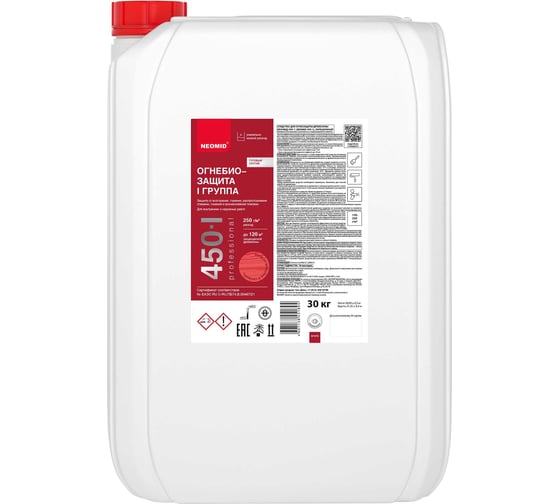 Изображение товара Тонированный - огнебиозащитный состав NEOMID Неомид 450 - I группа 30 кг Н-450(1)тон-30/гот