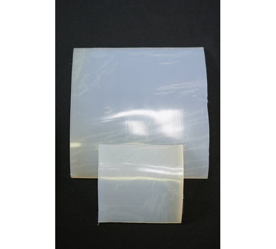 Изображение товара Силиконовая резина Сантехкреп 2 мм. 0,2 м 0,2 м. (цвет натуральный прозрачный, t -50 +180 град С), комплект из 2шт 2.6.16._2