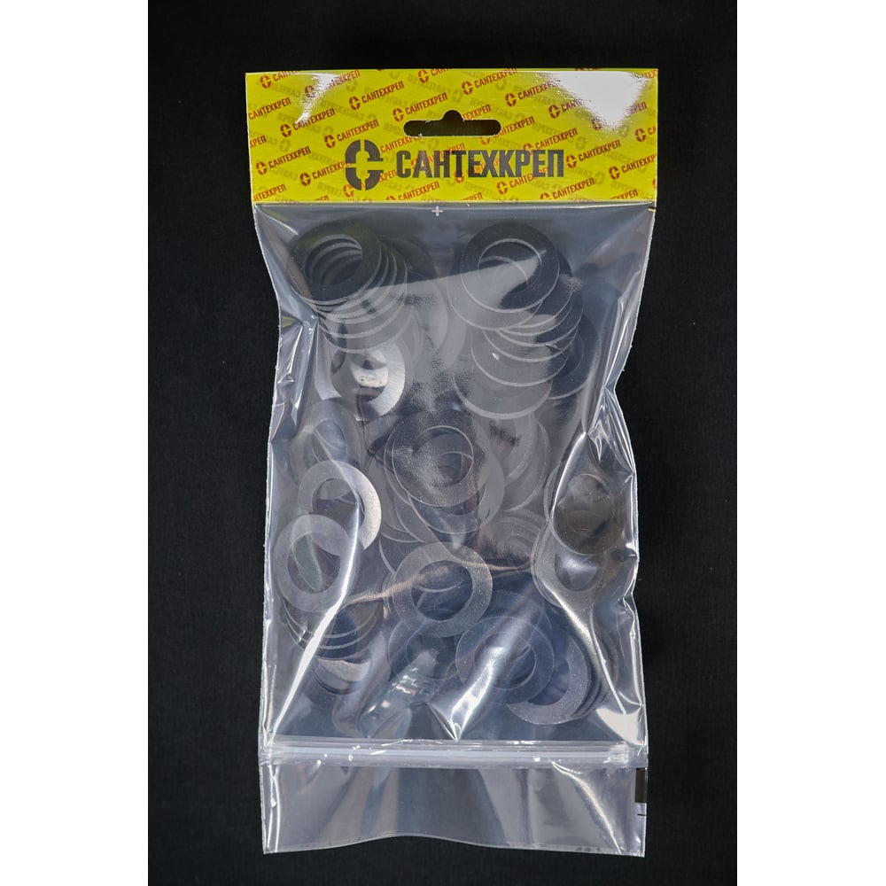 Изображение товара Резиновая прокладка Сантехкреп 1 19x30x2 мм комплект 2 пакета по 100 шт