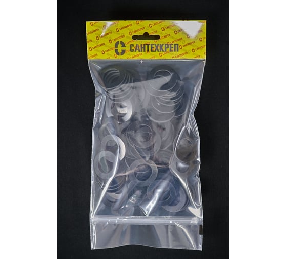 Изображение товара Резиновая прокладка Сантехкреп 1 (19x30x2 мм.) комплект 2 пакета по 100шт 2.8.4._2