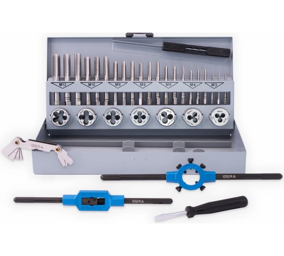 Изображение товара Набор ручных метчиков и плашек GSR 25х9 M3-M12 HSSG 32 предмета 00708070