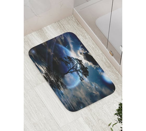 Изображение товара Коврик противоскользящий JoyArty "Лунное сияние на реке" для ванной, сауны, бассейна, bath_14955