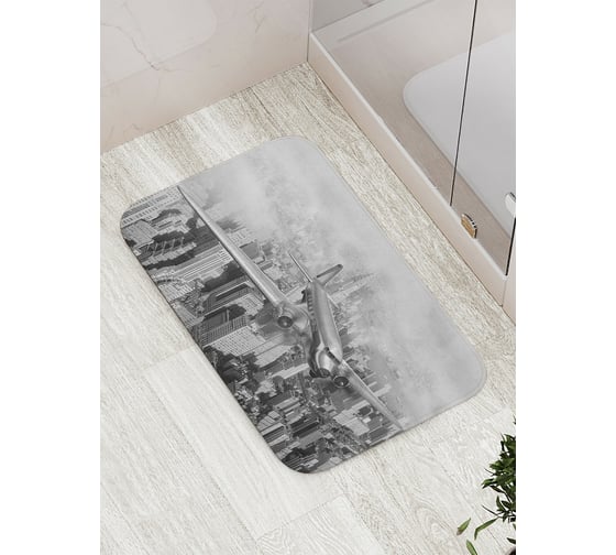 Изображение товара Коврик противоскользящий JoyArty "Самолет в поднебесье" для ванной, сауны, бассейна, bath_16595