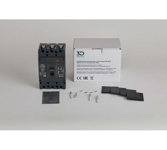 Изображение товара Автоматический выключатель в литом корпусе 3D Electro ВА-32ТМ, 125/100А, 35кА, ТМ, 3Р 3D Electro E3D-MCCB32TM-100A-L-3P