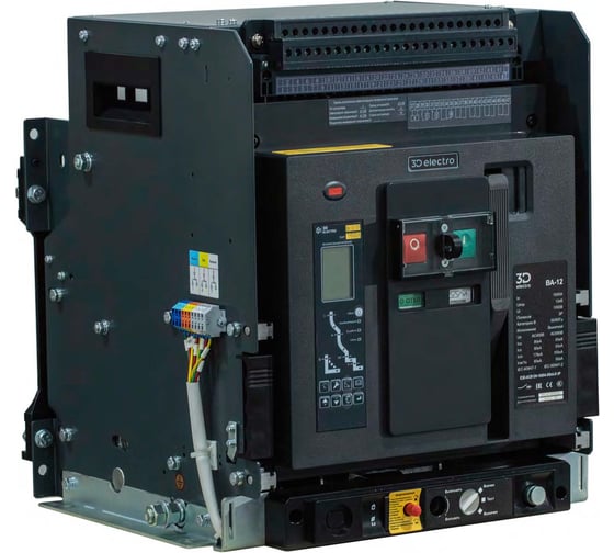 Изображение товара Воздушный автоматический выключатель 3D electro ВА-13, 3200/2500А, 100кА, выкатной, 3Р, контроллер 3М E3D-ACB13-2500A-100kA-D-3P