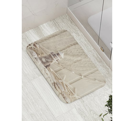 Изображение товара Коврик противоскользящий JoyArty "Маяк с декорациями" для ванной, сауны, бассейна, bath_9000